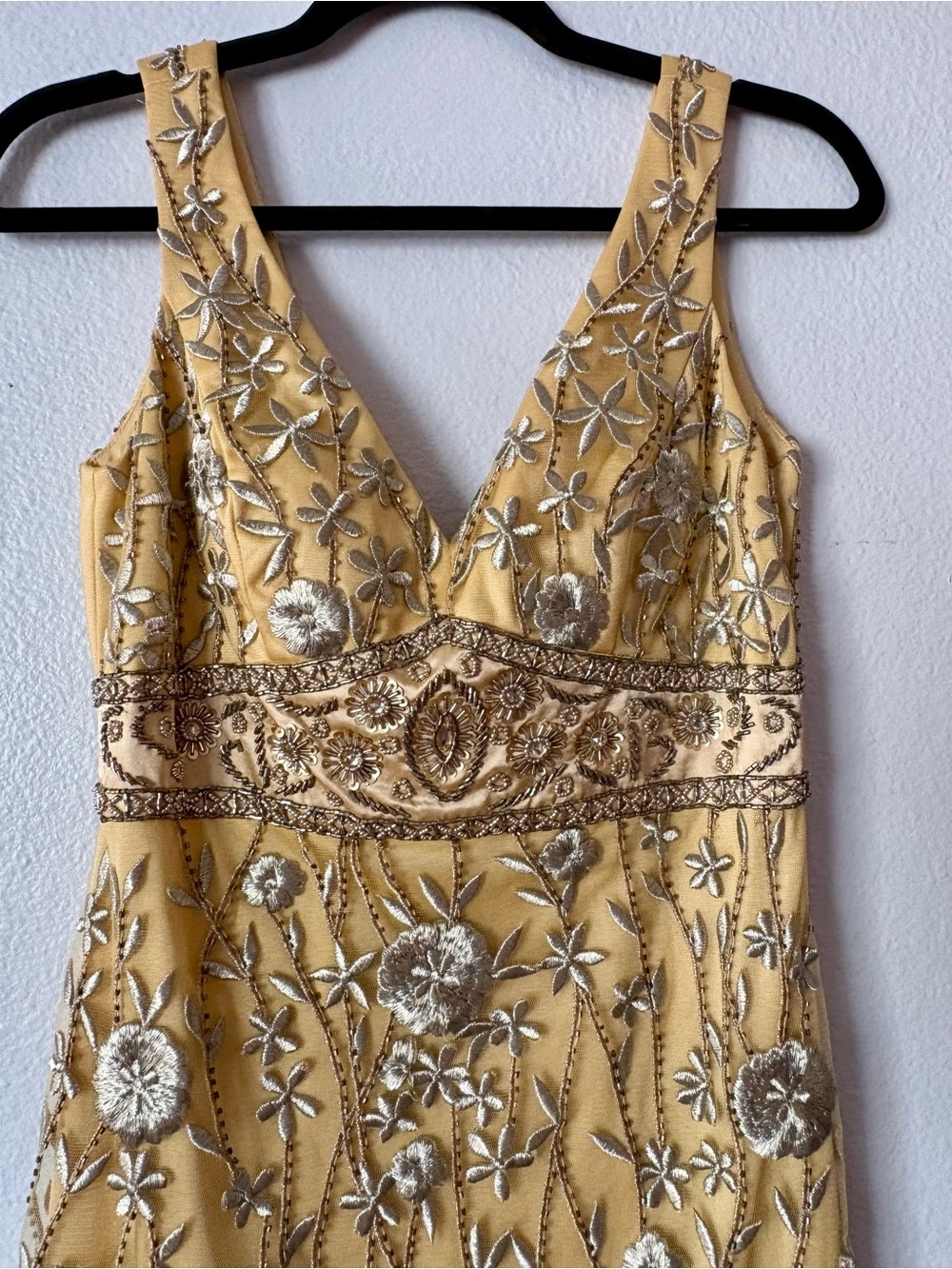 vintage Sue Wong "Nocturne" hand-beaded silk midi dress Sz 4 - Picture 3 of 16